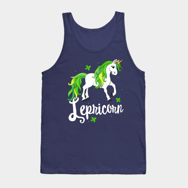 Lepricorn Leprechaun Unicorn T-Shirt St Patricks Day Kids Tank Top by 14thFloorApparel